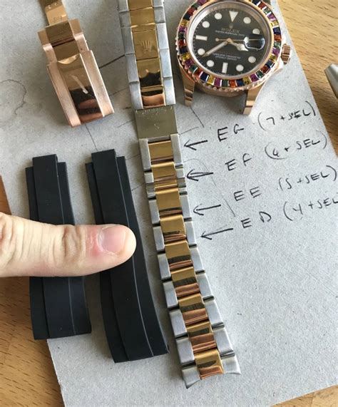 resizing rolex oyster bracelet|oysterflex size chart.